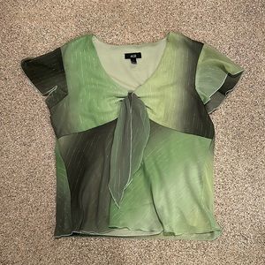 light green wrap top